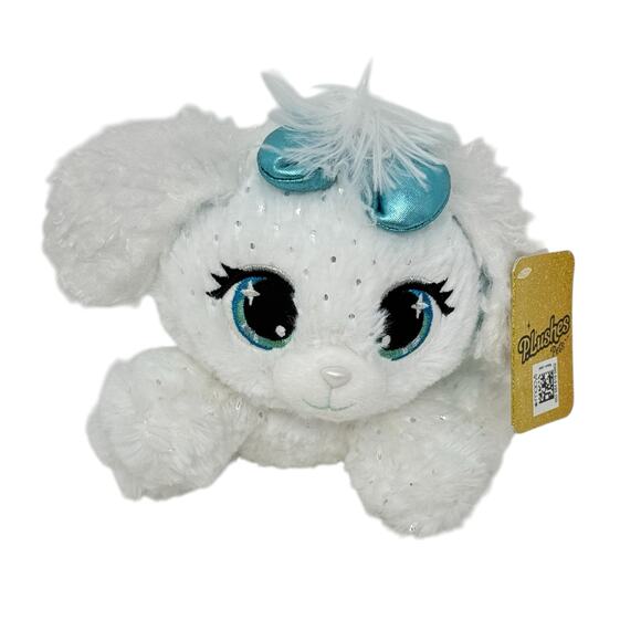 GUND Plushes Pets Bianca Blings White Silver Sparkles Plush Stuffed Animal Toy - Picture 1 of 10